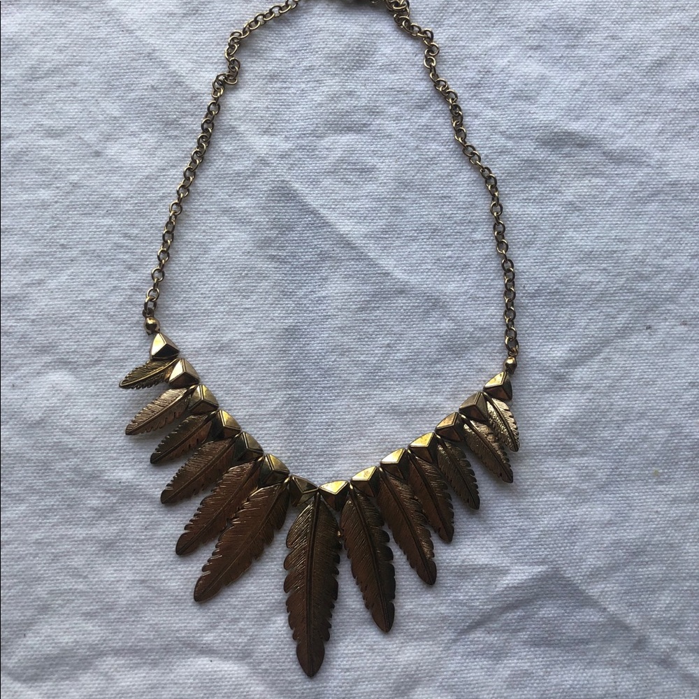 Gold Feather Necklace